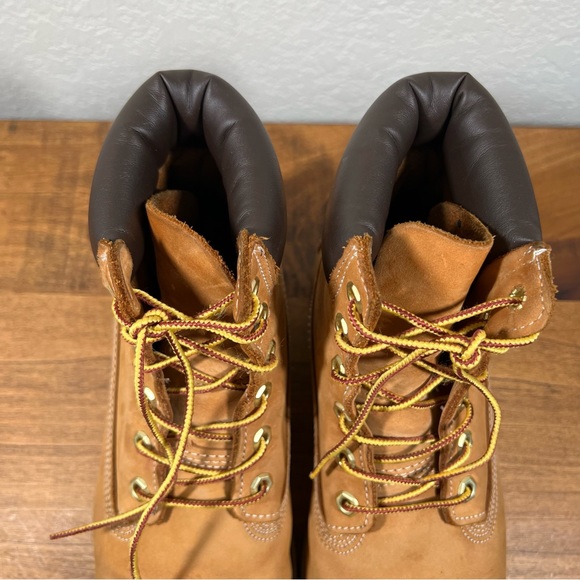 TIMBERLAND Men’s PREMIUM 6-INCH WATERPROOF BOOTS Wheat Nubuck  12909 Size 6 - Picture 6 of 8